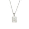 2021 Trend 18K Golden Chain Necklaces Male Square Natural Shell Initial Letters Pendant Stainless Steel Jewelry for Women Gifts