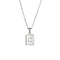 2021 Trend 18K Golden Chain Necklaces Male Square Natural Shell Initial Letters Pendant Stainless Steel Jewelry for Women Gifts