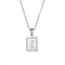 2021 Trend 18K Golden Chain Necklaces Male Square Natural Shell Initial Letters Pendant Stainless Steel Jewelry for Women Gifts