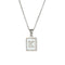 2021 Trend 18K Golden Chain Necklaces Male Square Natural Shell Initial Letters Pendant Stainless Steel Jewelry for Women Gifts