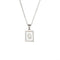 2021 Trend 18K Golden Chain Necklaces Male Square Natural Shell Initial Letters Pendant Stainless Steel Jewelry for Women Gifts