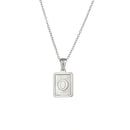 2021 Trend 18K Golden Chain Necklaces Male Square Natural Shell Initial Letters Pendant Stainless Steel Jewelry for Women Gifts