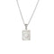 2021 Trend 18K Golden Chain Necklaces Male Square Natural Shell Initial Letters Pendant Stainless Steel Jewelry for Women Gifts