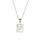 2021 Trend 18K Golden Chain Necklaces Male Square Natural Shell Initial Letters Pendant Stainless Steel Jewelry for Women Gifts