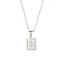 2021 Trend 18K Golden Chain Necklaces Male Square Natural Shell Initial Letters Pendant Stainless Steel Jewelry for Women Gifts