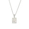 2021 Trend 18K Golden Chain Necklaces Male Square Natural Shell Initial Letters Pendant Stainless Steel Jewelry for Women Gifts