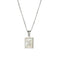 2021 Trend 18K Golden Chain Necklaces Male Square Natural Shell Initial Letters Pendant Stainless Steel Jewelry for Women Gifts