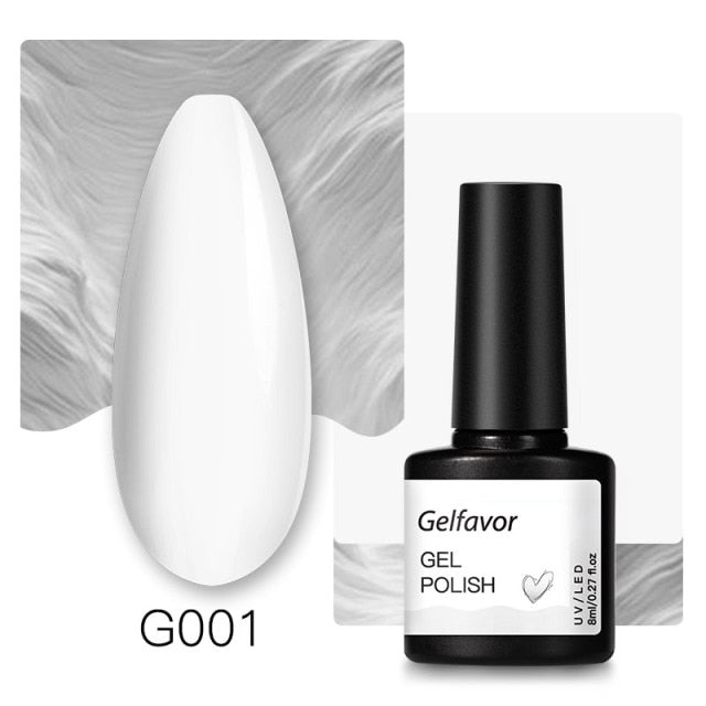 Gelfavor Nail Gel polish 8ml Varnish Hybrid Manicure Set For Nail Art Semi Platinum Painting UV LED Lamp Nails Gel polish