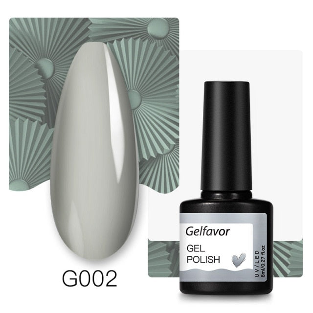 Gelfavor Nail Gel polish 8ml Varnish Hybrid Manicure Set For Nail Art Semi Platinum Painting UV LED Lamp Nails Gel polish