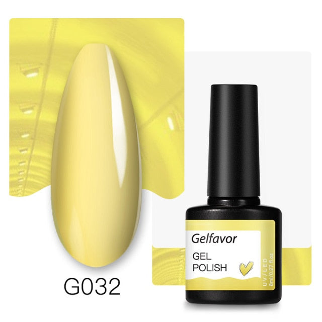 Gelfavor Nail Gel polish 8ml Varnish Hybrid Manicure Set For Nail Art Semi Platinum Painting UV LED Lamp Nails Gel polish
