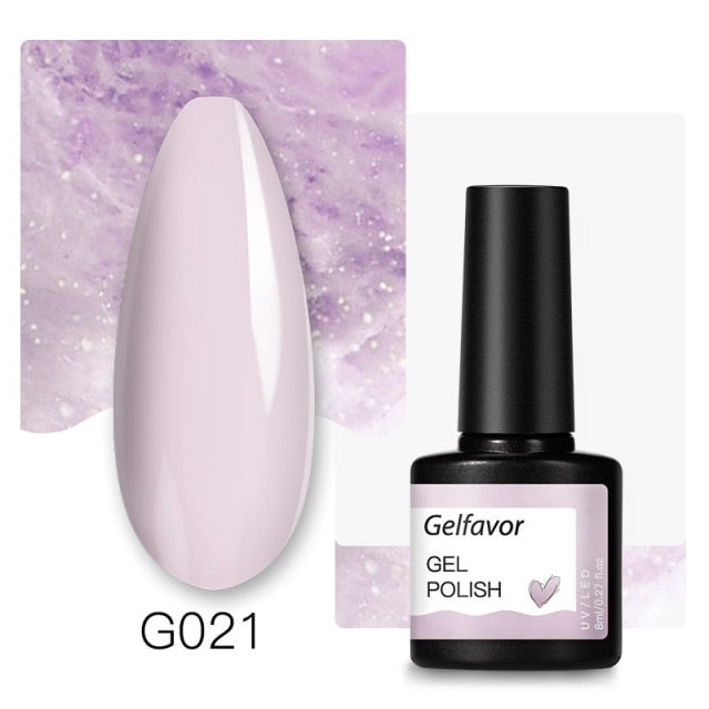 Gelfavor Nail Gel polish 8ml Varnish Hybrid Manicure Set For Nail Art Semi Platinum Painting UV LED Lamp Nails Gel polish