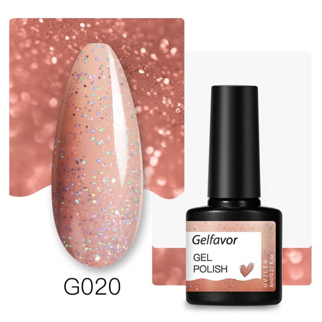 Gelfavor Nail Gel polish 8ml Varnish Hybrid Manicure Set For Nail Art Semi Platinum Painting UV LED Lamp Nails Gel polish