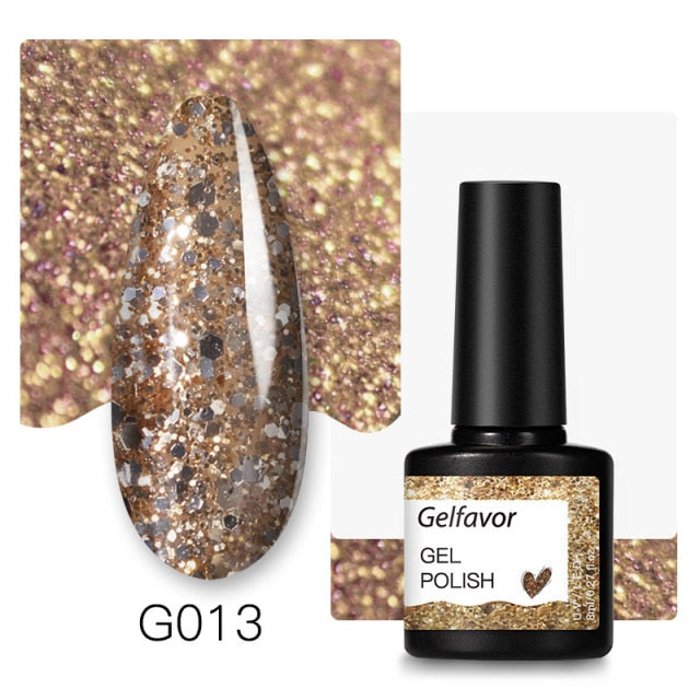 Gelfavor Nail Gel polish 8ml Varnish Hybrid Manicure Set For Nail Art Semi Platinum Painting UV LED Lamp Nails Gel polish