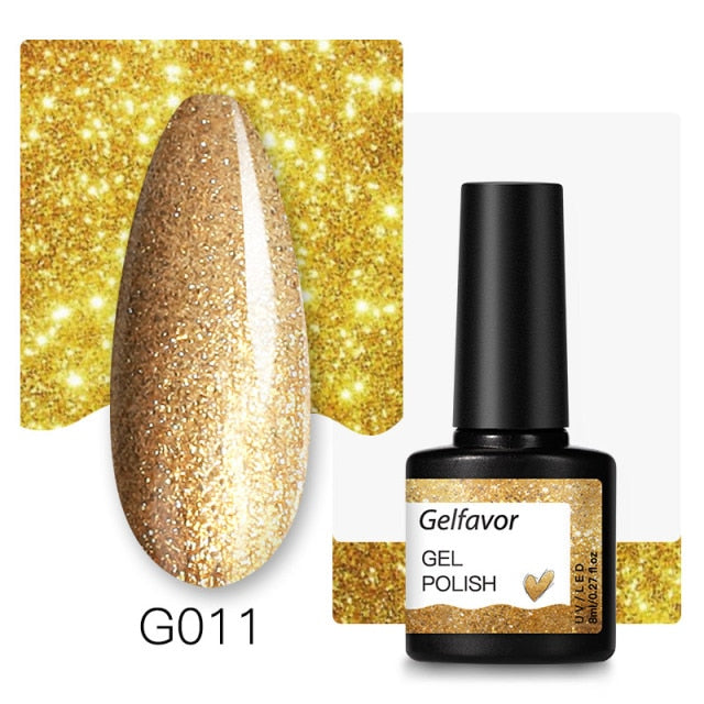 Gelfavor Nail Gel polish 8ml Varnish Hybrid Manicure Set For Nail Art Semi Platinum Painting UV LED Lamp Nails Gel polish