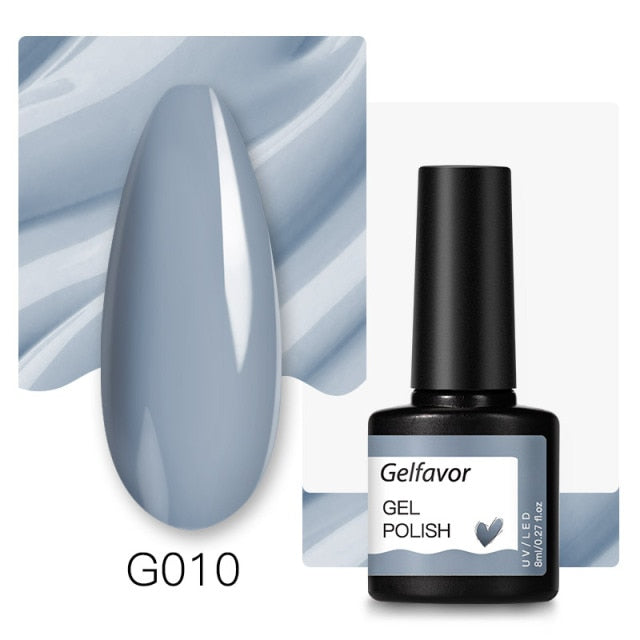 Gelfavor Nail Gel polish 8ml Varnish Hybrid Manicure Set For Nail Art Semi Platinum Painting UV LED Lamp Nails Gel polish