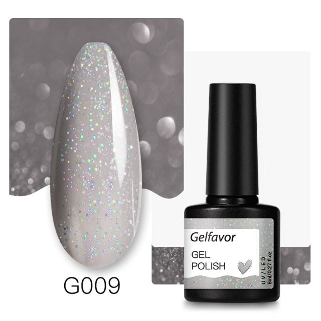 Gelfavor Nail Gel polish 8ml Varnish Hybrid Manicure Set For Nail Art Semi Platinum Painting UV LED Lamp Nails Gel polish