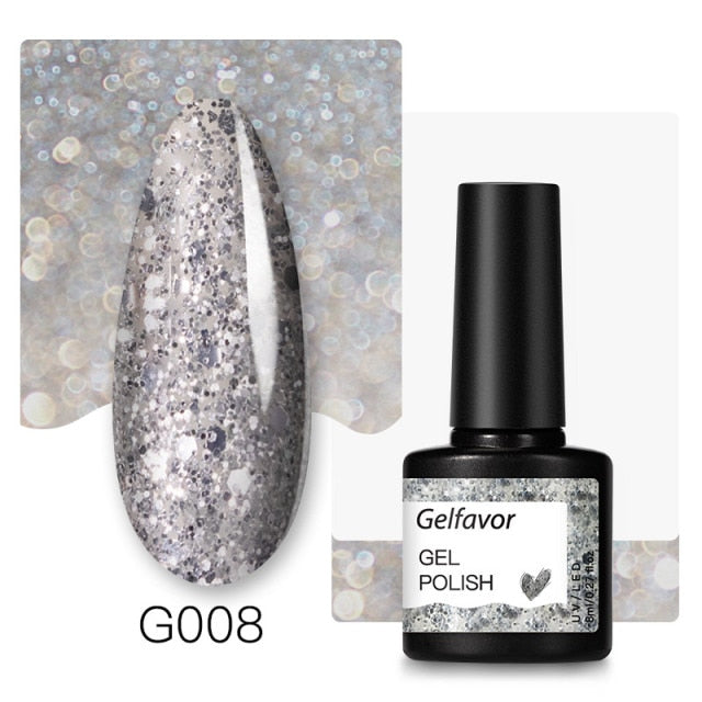 Gelfavor Nail Gel polish 8ml Varnish Hybrid Manicure Set For Nail Art Semi Platinum Painting UV LED Lamp Nails Gel polish