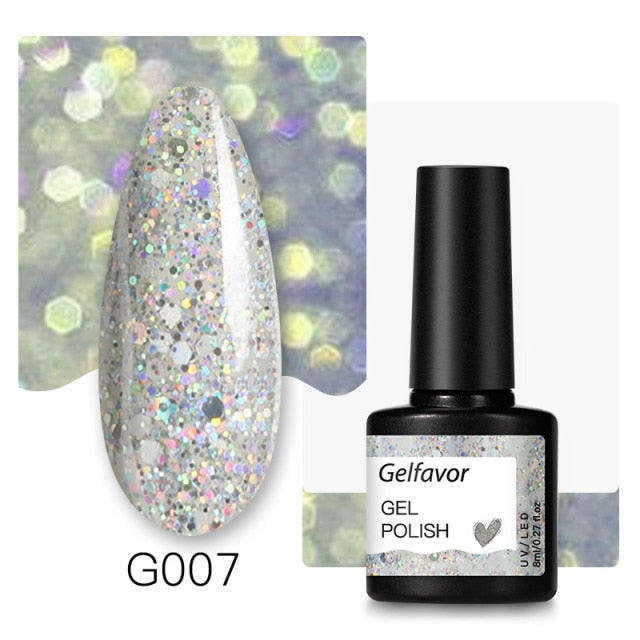 Gelfavor Nail Gel polish 8ml Varnish Hybrid Manicure Set For Nail Art Semi Platinum Painting UV LED Lamp Nails Gel polish