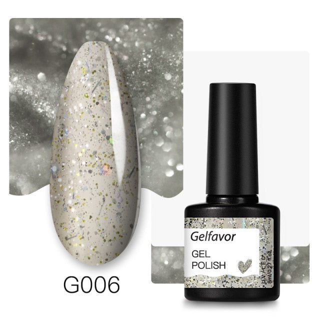 Gelfavor Nail Gel polish 8ml Varnish Hybrid Manicure Set For Nail Art Semi Platinum Painting UV LED Lamp Nails Gel polish