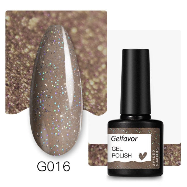 Gelfavor Nail Gel polish 8ml Varnish Hybrid Manicure Set For Nail Art Semi Platinum Painting UV LED Lamp Nails Gel polish