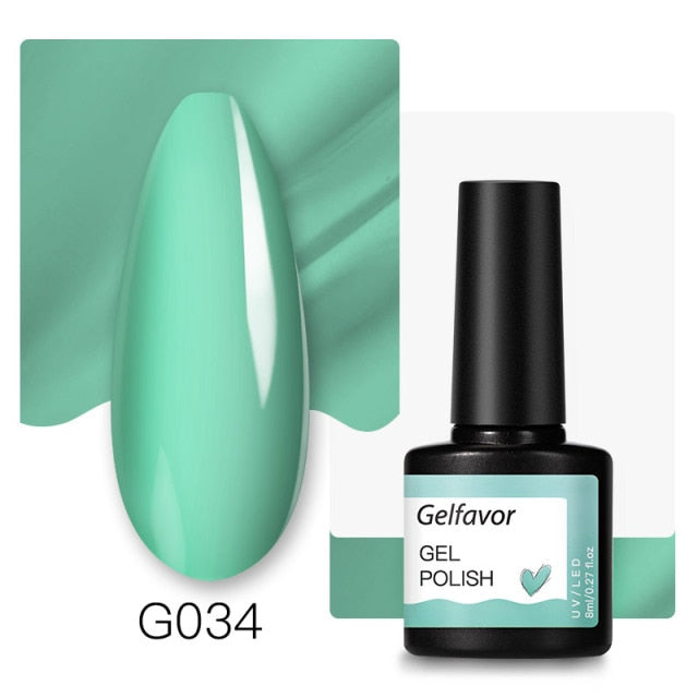 Gelfavor Nail Gel polish 8ml Varnish Hybrid Manicure Set For Nail Art Semi Platinum Painting UV LED Lamp Nails Gel polish