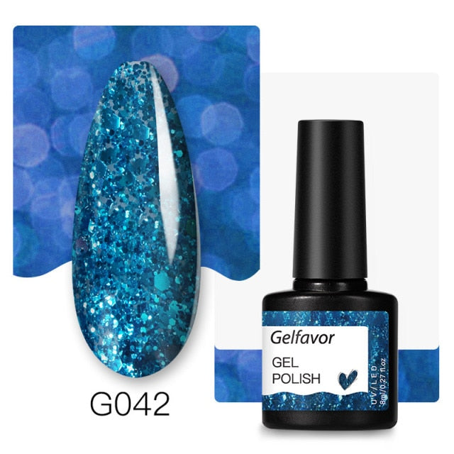 Gelfavor Nail Gel polish 8ml Varnish Hybrid Manicure Set For Nail Art Semi Platinum Painting UV LED Lamp Nails Gel polish