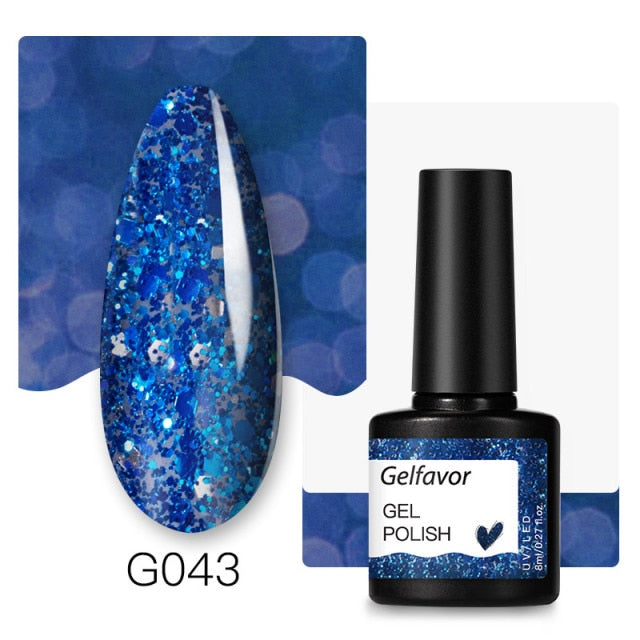 Gelfavor Nail Gel polish 8ml Varnish Hybrid Manicure Set For Nail Art Semi Platinum Painting UV LED Lamp Nails Gel polish