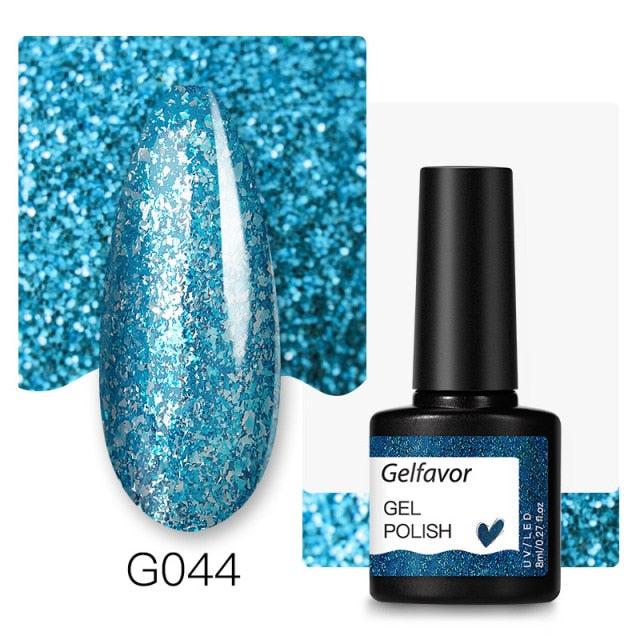 Gelfavor Nail Gel polish 8ml Varnish Hybrid Manicure Set For Nail Art Semi Platinum Painting UV LED Lamp Nails Gel polish