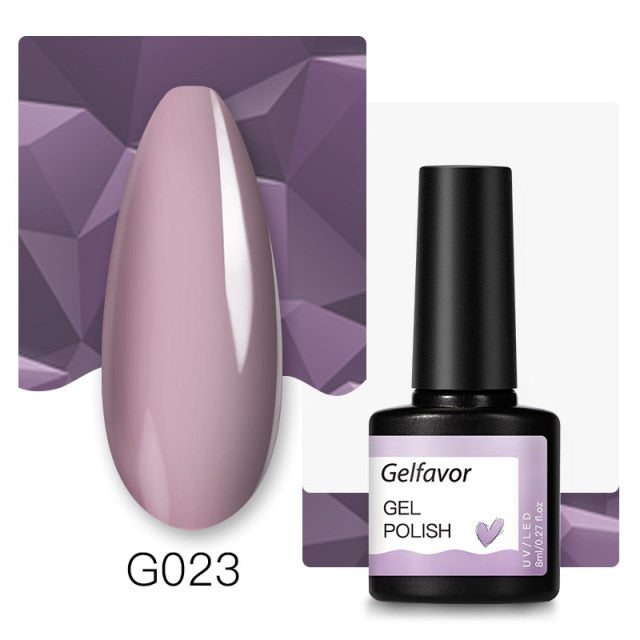 Gelfavor Nail Gel polish 8ml Varnish Hybrid Manicure Set For Nail Art Semi Platinum Painting UV LED Lamp Nails Gel polish