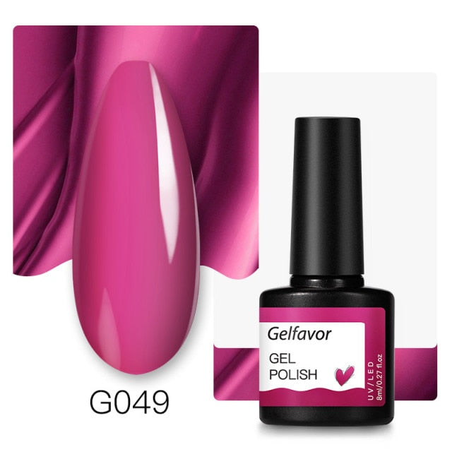 Gelfavor Nail Gel polish 8ml Varnish Hybrid Manicure Set For Nail Art Semi Platinum Painting UV LED Lamp Nails Gel polish