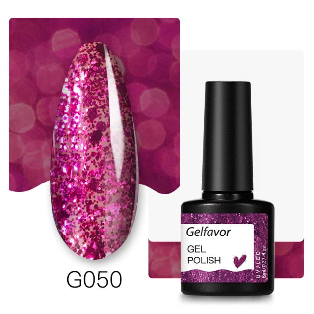 Gelfavor Nail Gel polish 8ml Varnish Hybrid Manicure Set For Nail Art Semi Platinum Painting UV LED Lamp Nails Gel polish
