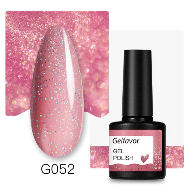 Gelfavor Nail Gel polish 8ml Varnish Hybrid Manicure Set For Nail Art Semi Platinum Painting UV LED Lamp Nails Gel polish