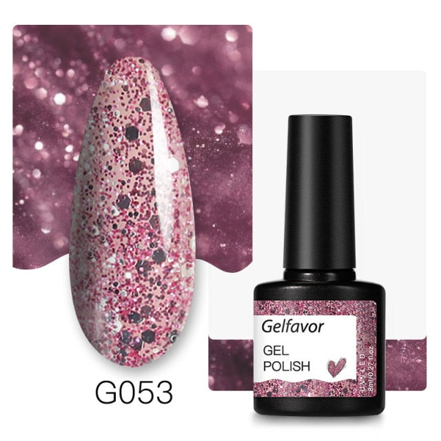 Gelfavor Nail Gel polish 8ml Varnish Hybrid Manicure Set For Nail Art Semi Platinum Painting UV LED Lamp Nails Gel polish