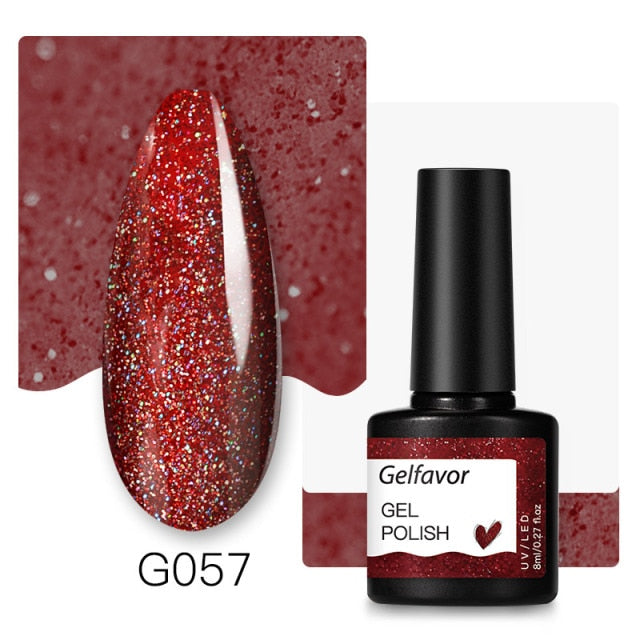 Gelfavor Nail Gel polish 8ml Varnish Hybrid Manicure Set For Nail Art Semi Platinum Painting UV LED Lamp Nails Gel polish