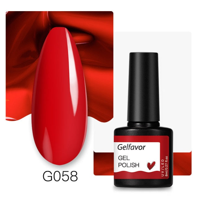 Gelfavor Nail Gel polish 8ml Varnish Hybrid Manicure Set For Nail Art Semi Platinum Painting UV LED Lamp Nails Gel polish