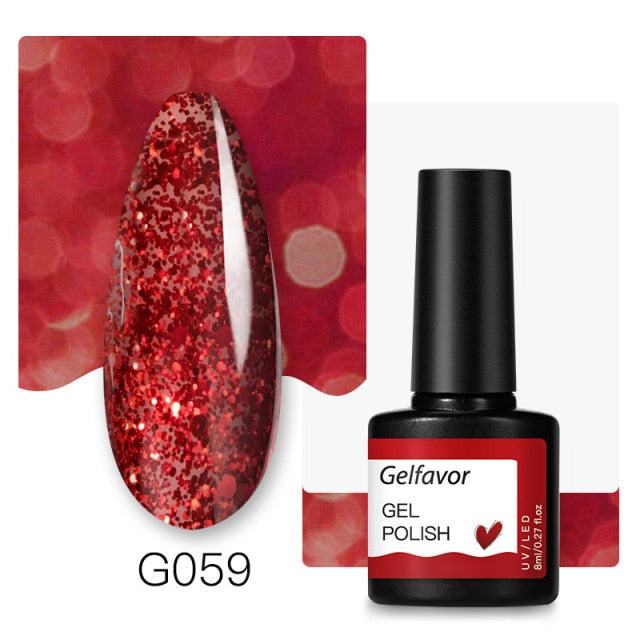 Gelfavor Nail Gel polish 8ml Varnish Hybrid Manicure Set For Nail Art Semi Platinum Painting UV LED Lamp Nails Gel polish