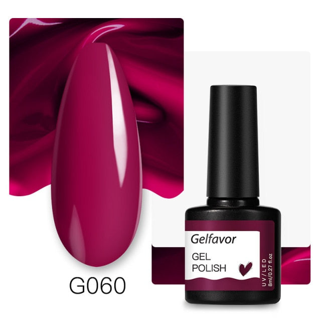 Gelfavor Nail Gel polish 8ml Varnish Hybrid Manicure Set For Nail Art Semi Platinum Painting UV LED Lamp Nails Gel polish