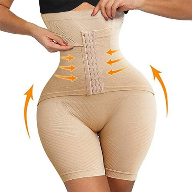 Shorts 5XL Push Up Butt Lifter Slim Body Shaper Firm Tummy Control Panties with Hooks Shapewear High Waist Trainer Thigh Slimmer