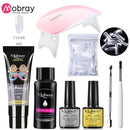 Mobray UV Poly Nail Gel Extension Nail Kit All For Manicure Set Acrylic Solution UV/LED Building Gel Polish For Nail Art Design