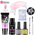 Mobray UV Poly Nail Gel Extension Nail Kit All For Manicure Set Acrylic Solution UV/LED Building Gel Polish For Nail Art Design