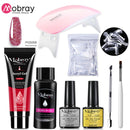Mobray UV Poly Nail Gel Extension Nail Kit All For Manicure Set Acrylic Solution UV/LED Building Gel Polish For Nail Art Design