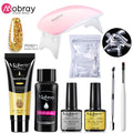 Mobray UV Poly Nail Gel Extension Nail Kit All For Manicure Set Acrylic Solution UV/LED Building Gel Polish For Nail Art Design