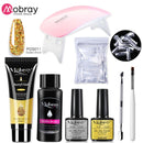 Mobray UV Poly Nail Gel Extension Nail Kit All For Manicure Set Acrylic Solution UV/LED Building Gel Polish For Nail Art Design