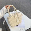 Gusure Woven Rattan Bag Round Straw Shoulder Bag Small Beach HandBags Women Summer Hollow Handmade Messenger Crossbody Bags