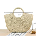 Gusure Woven Rattan Bag Round Straw Shoulder Bag Small Beach HandBags Women Summer Hollow Handmade Messenger Crossbody Bags