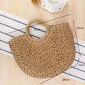 Gusure Woven Rattan Bag Round Straw Shoulder Bag Small Beach HandBags Women Summer Hollow Handmade Messenger Crossbody Bags