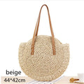 Gusure Woven Rattan Bag Round Straw Shoulder Bag Small Beach HandBags Women Summer Hollow Handmade Messenger Crossbody Bags