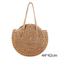 Gusure Woven Rattan Bag Round Straw Shoulder Bag Small Beach HandBags Women Summer Hollow Handmade Messenger Crossbody Bags