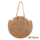 Gusure Woven Rattan Bag Round Straw Shoulder Bag Small Beach HandBags Women Summer Hollow Handmade Messenger Crossbody Bags