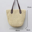 Gusure Woven Rattan Bag Round Straw Shoulder Bag Small Beach HandBags Women Summer Hollow Handmade Messenger Crossbody Bags